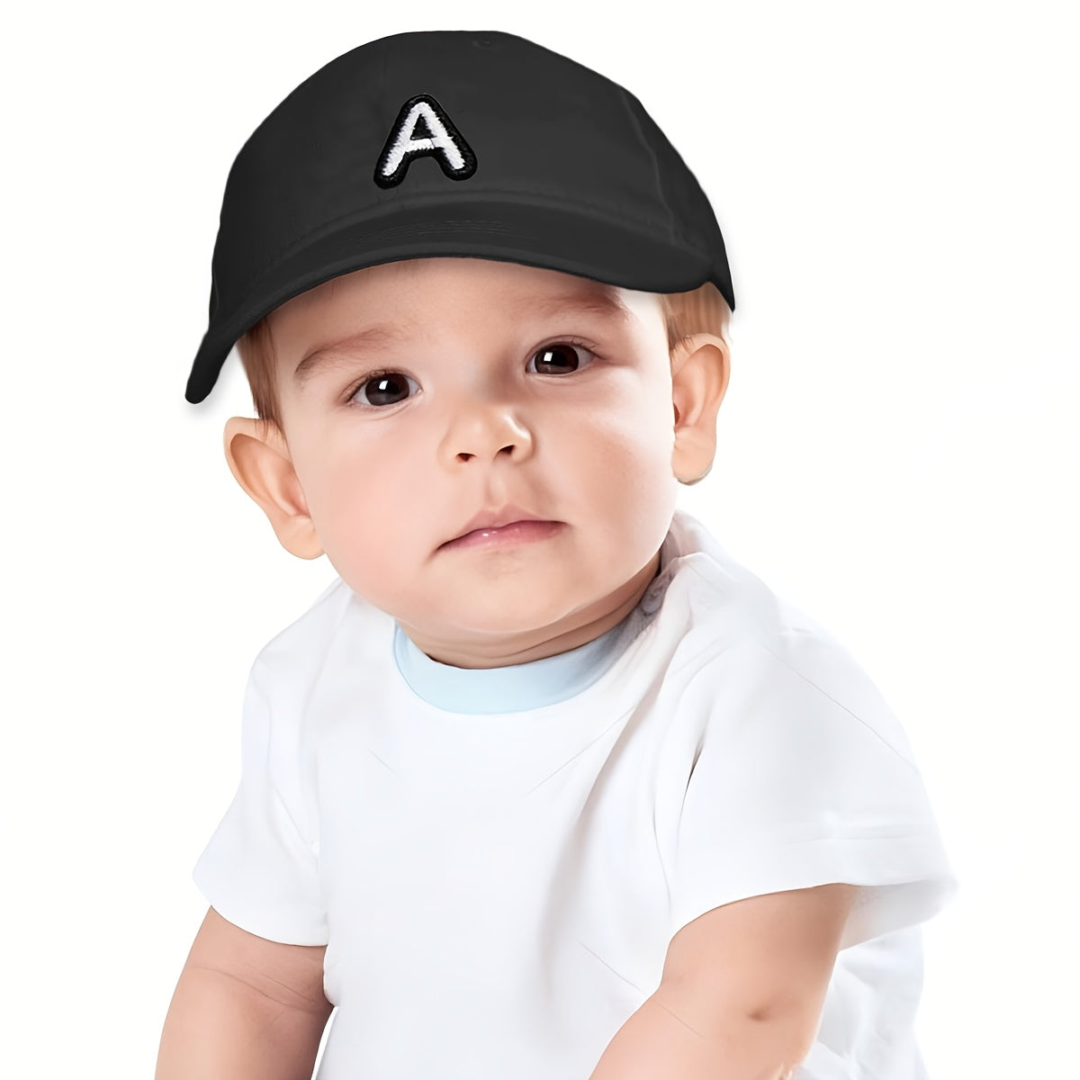 Baby Letter Cap – 1PC 26-Letter Sun Hat for Boys & Girls (Daily Wear & Gift Option)