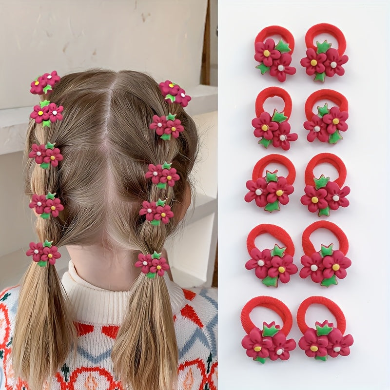 Cute Strawberry Hair Ties for Girls