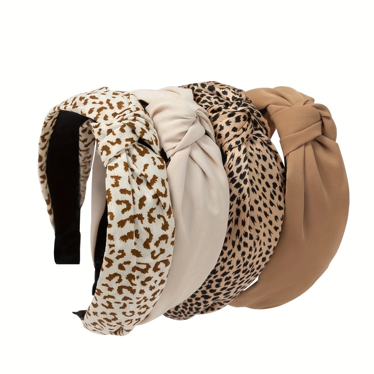 Elegant Leopard Print Knot Headbands for Women