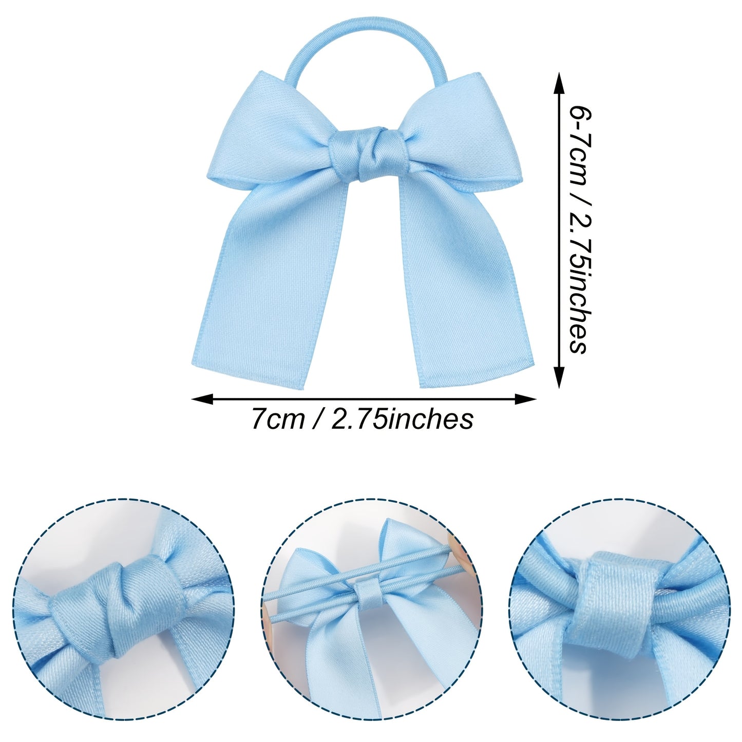 Toddler Girl Hair Bows – Ribbon Pigtail Ties & Ponytail Bands (Set of 14)