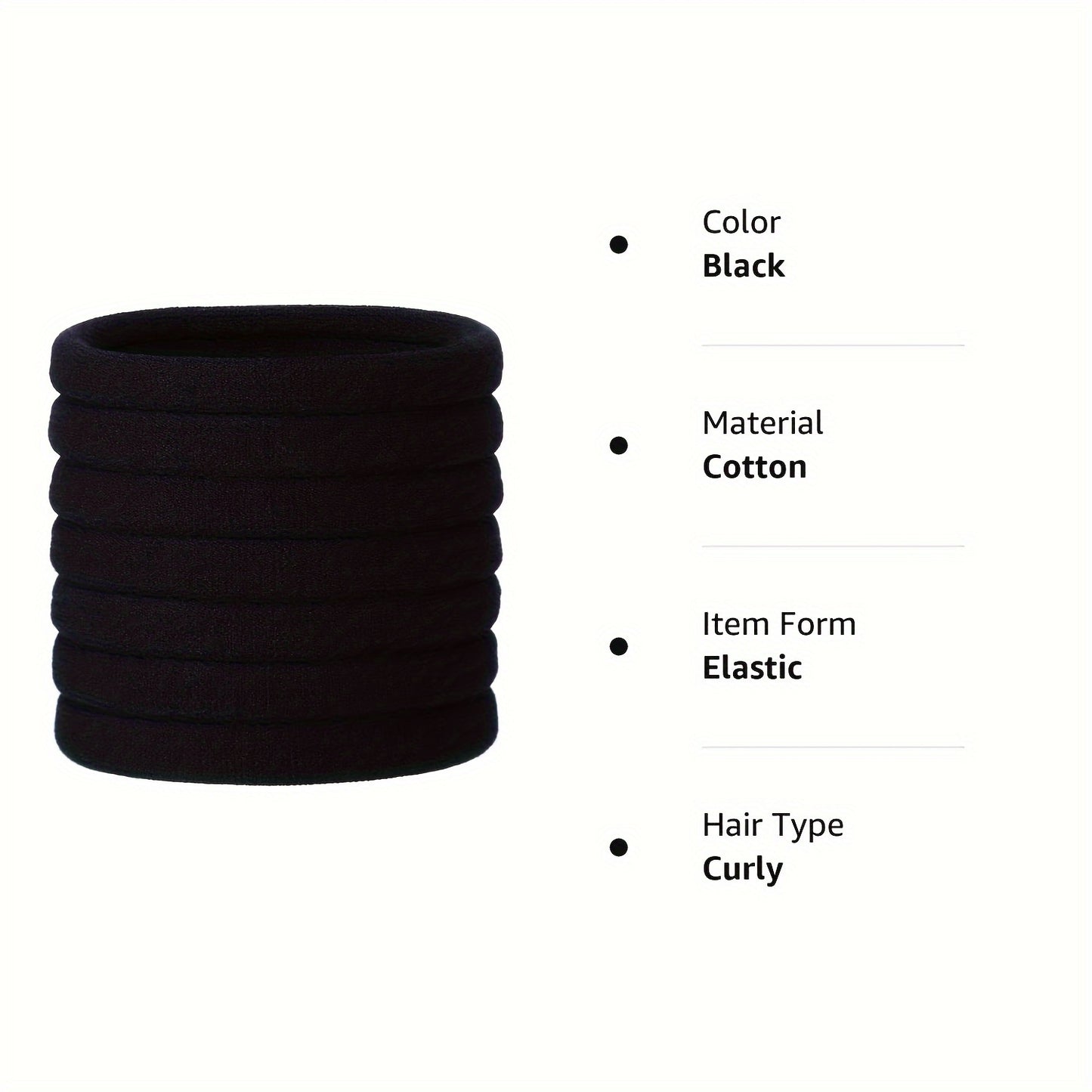 Simple Black Hair Rubber Bands for Women/Girls