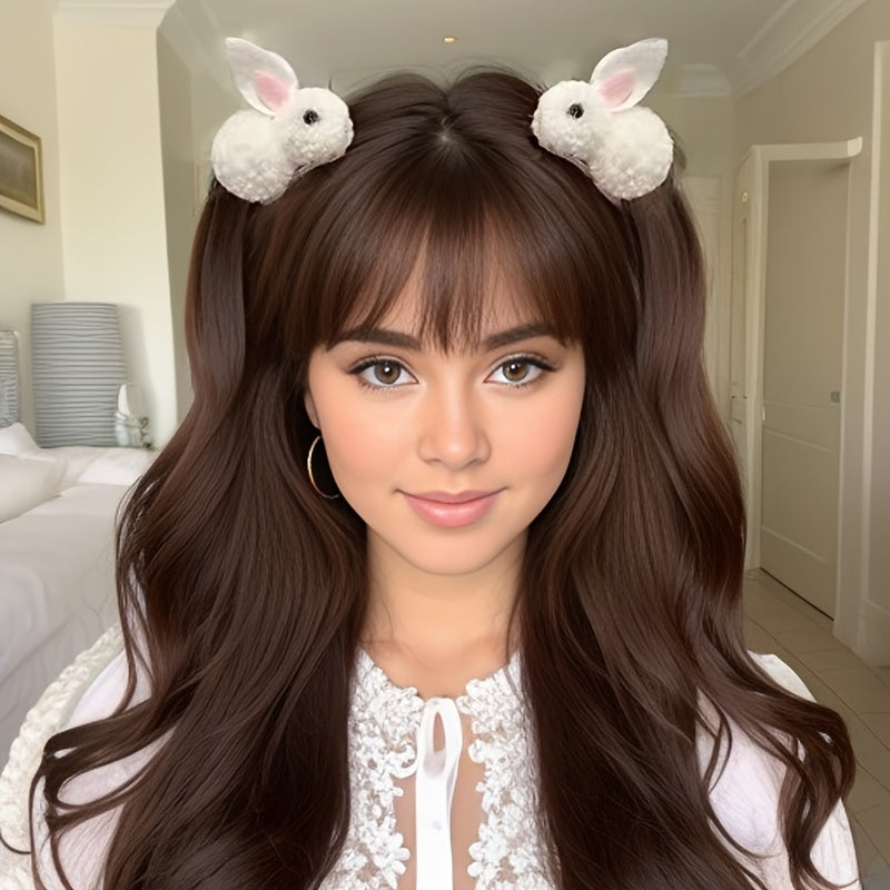 Fluffy Easter Bunny Hair Clips – Cute Plush Rabbit Design