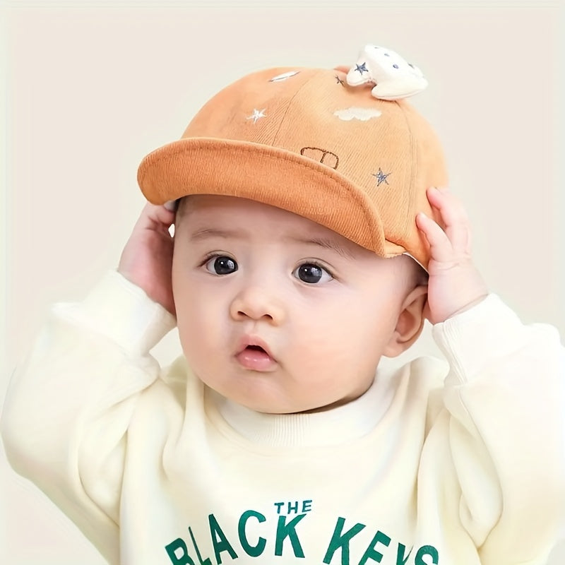 3–18M Baby Baseball Cap with Airplane – Lightweight Cotton Sun Hat for Boys & Girls