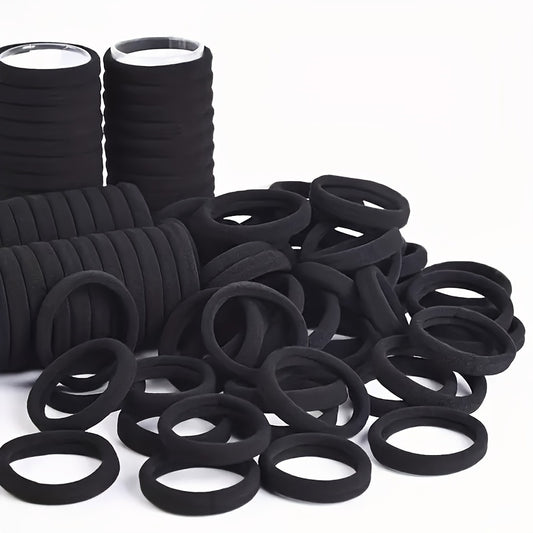 Simple Black Hair Rubber Bands for Women/Girls