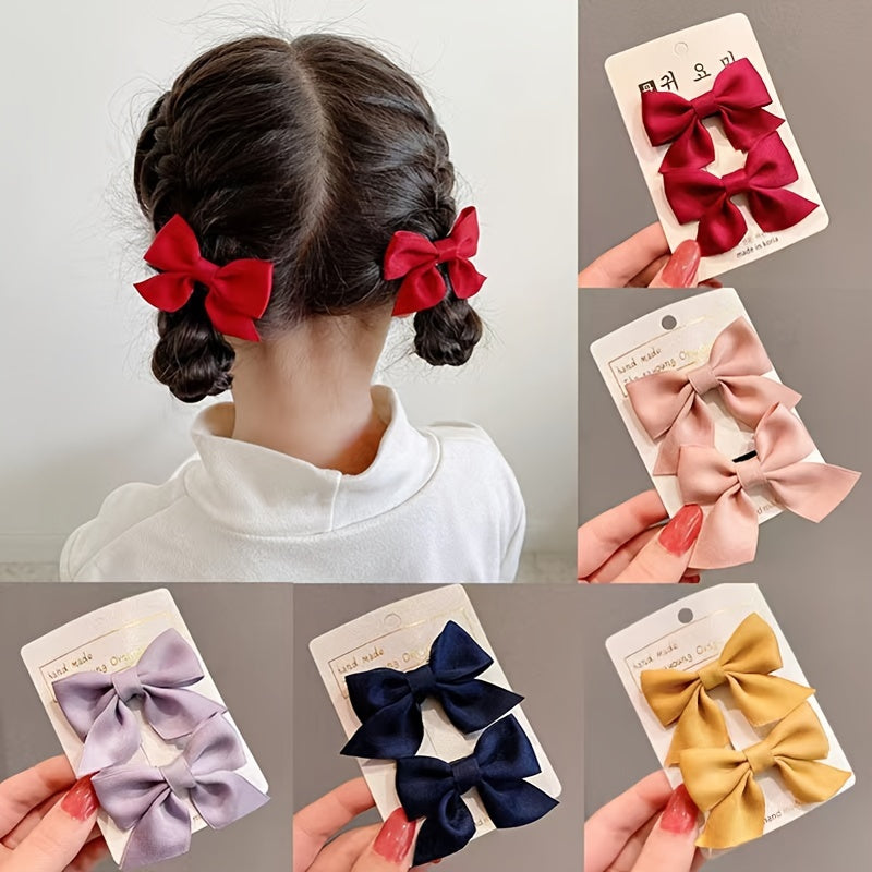 Princess Bow Hair Clips – Cute Side Clips for Girls (2pcs)