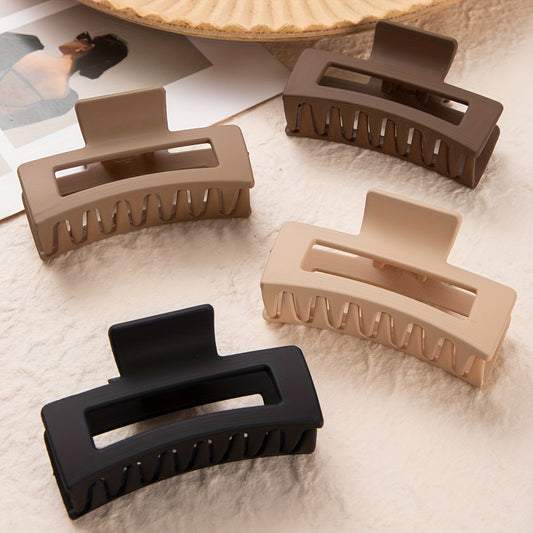 Korean Matte Hair Claws/Clutcher - Pack of 4