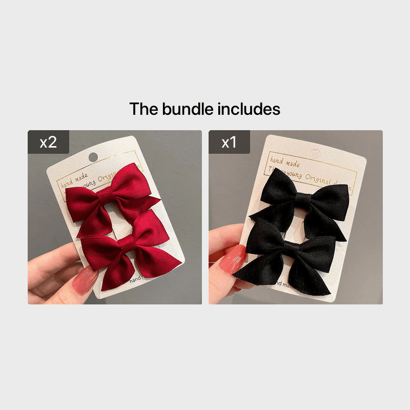 Princess Bow Hair Clips – Cute Side Clips for Girls (2pcs)