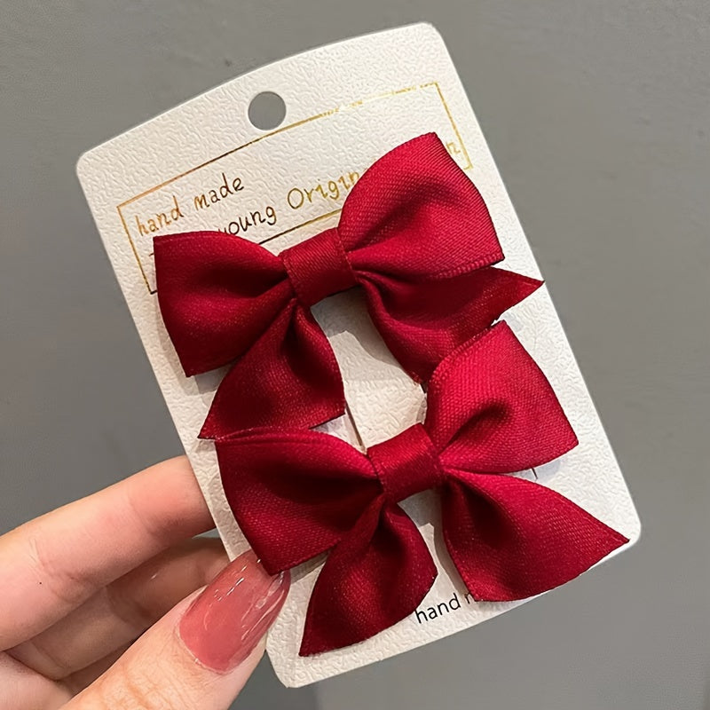 Princess Bow Hair Clips – Cute Side Clips for Girls (2pcs)