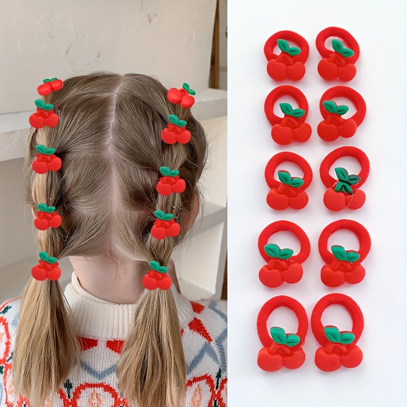 Cute Strawberry Hair Ties for Girls