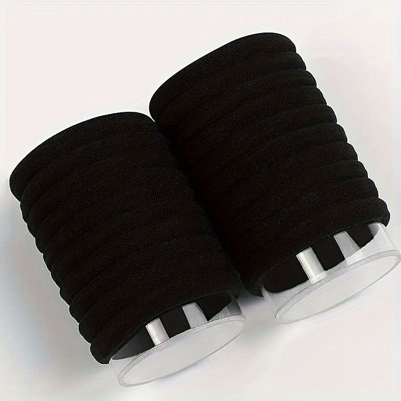 Simple Black Hair Rubber Bands for Women/Girls
