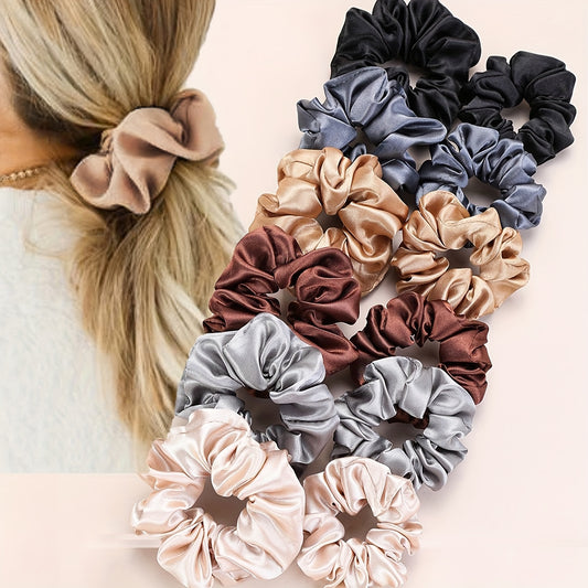 Soft & Elegant Satin Hair Scrunchies for Women