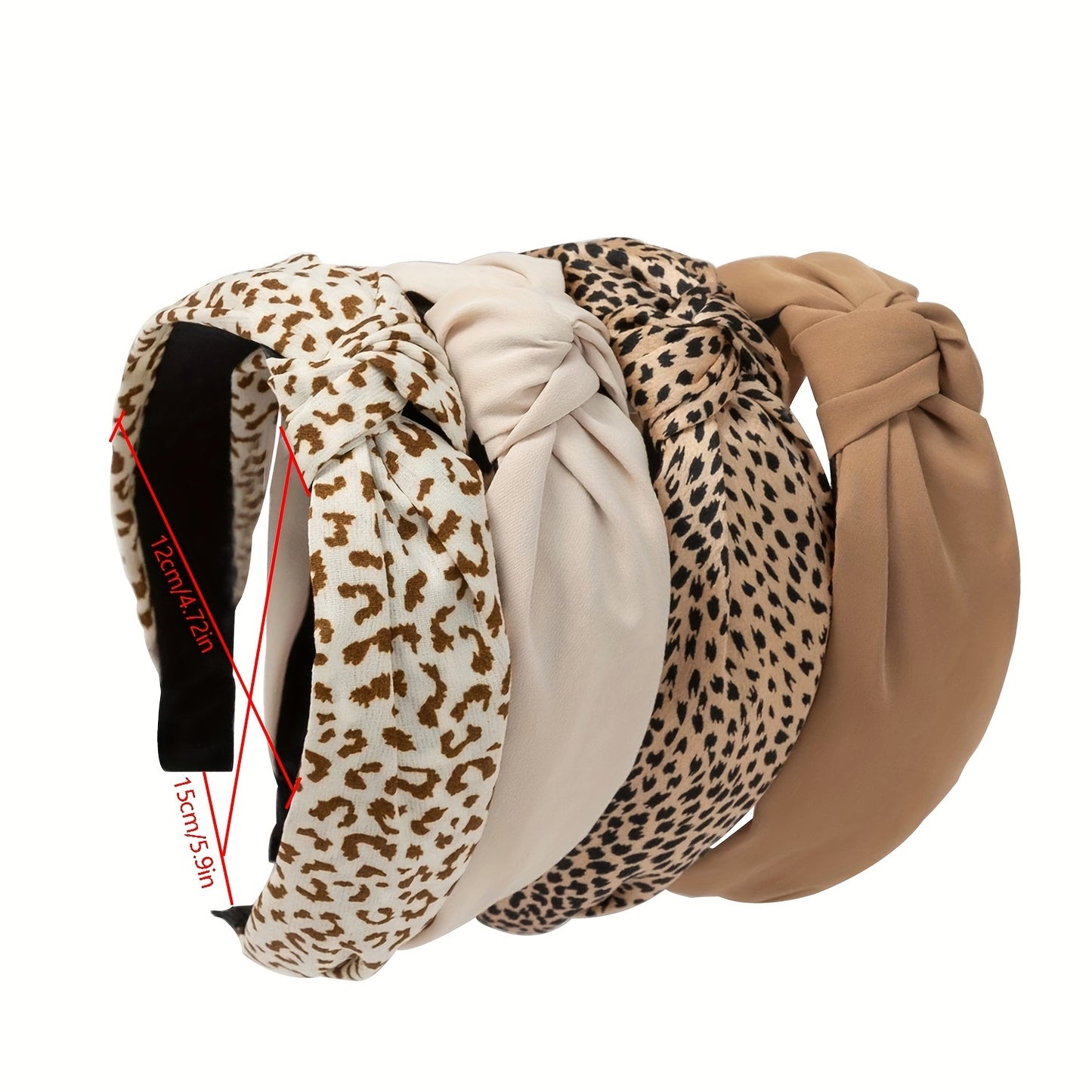 Elegant Leopard Print Knot Headbands for Women