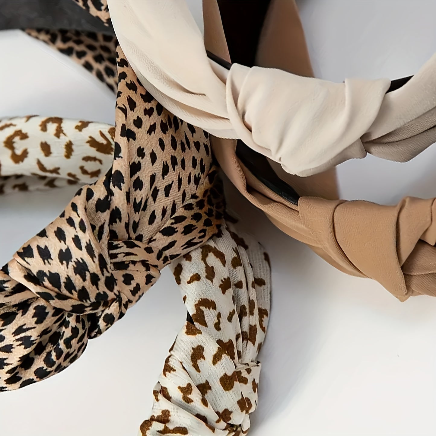 Elegant Leopard Print Knot Headbands for Women